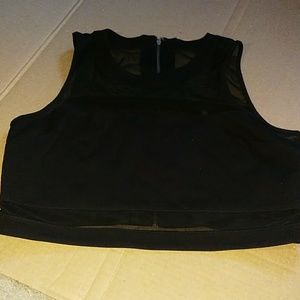 Guess Crop Top with Mesh Inserts